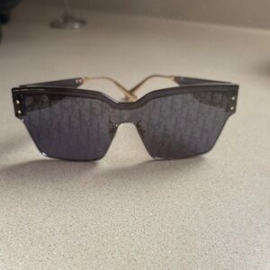 Dior Women's Gray Sunglasses with Gold Accents